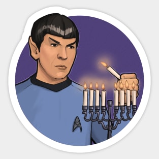 Holiday Spock Sticker